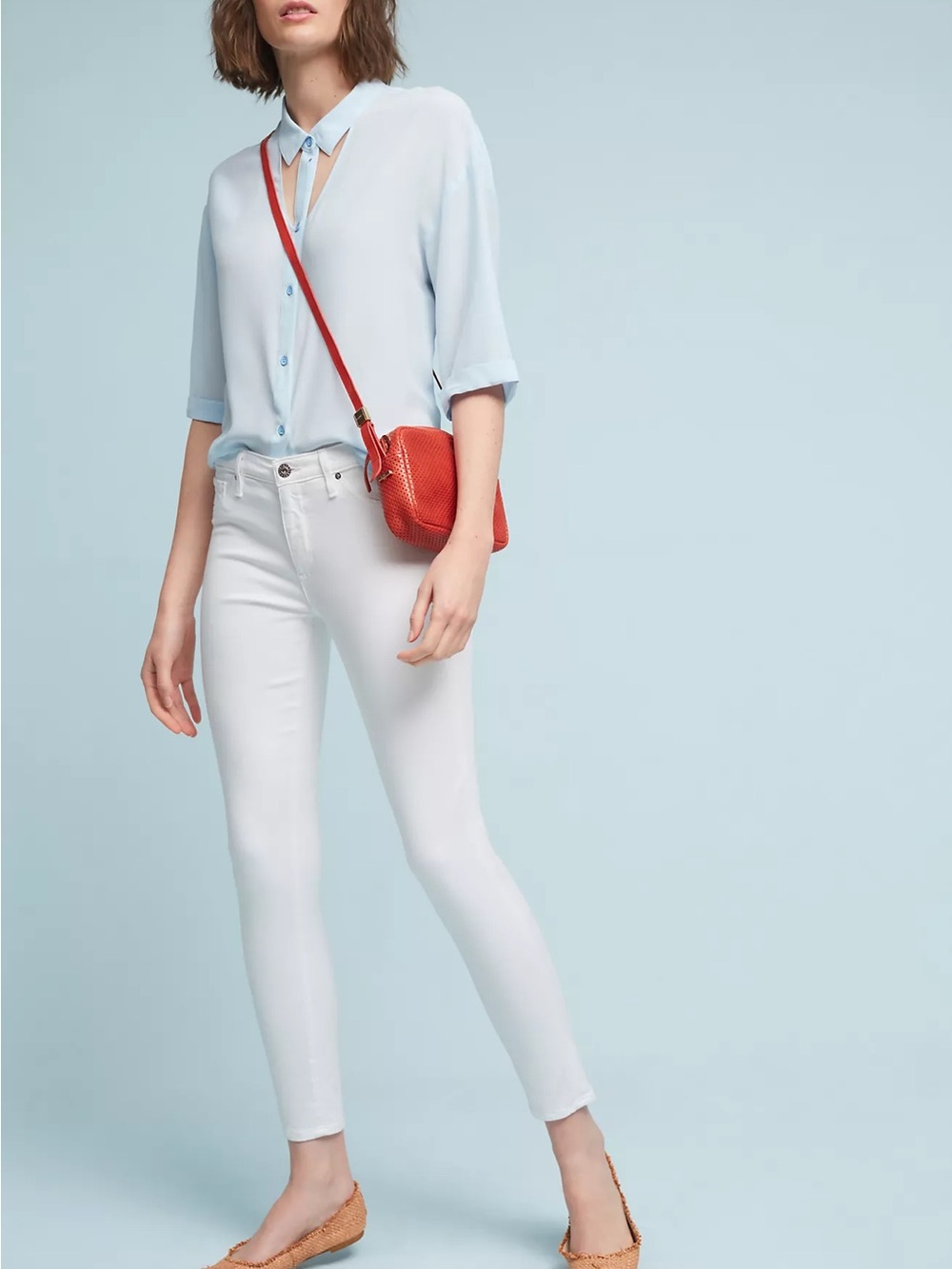 AG the Abbey ankle white jeans
